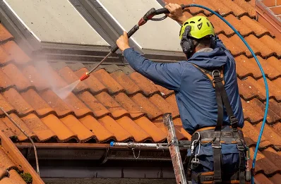 Démoussage et hydrofuge de toiture à Pleyben